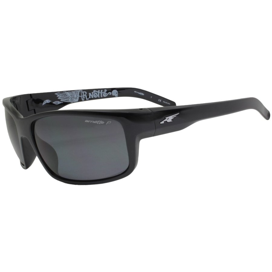 AN 4202 226781 Polarized Fastball Shiny Black Grey Lens Mens